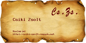 Csiki Zsolt névjegykártya